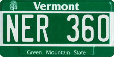 VT license plate NER360
