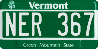 VT license plate NER367