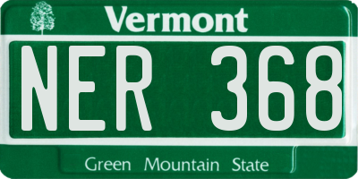 VT license plate NER368