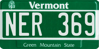 VT license plate NER369