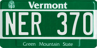 VT license plate NER370