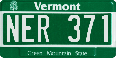 VT license plate NER371