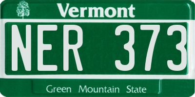 VT license plate NER373