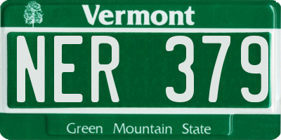 VT license plate NER379