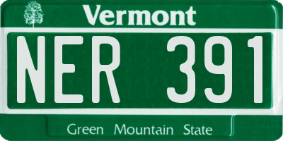 VT license plate NER391