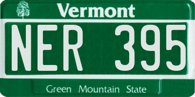 VT license plate NER395