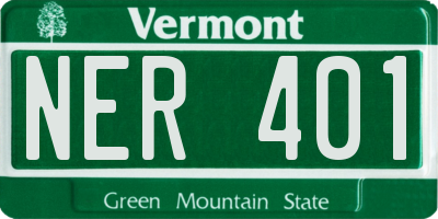 VT license plate NER401