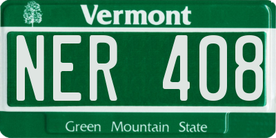 VT license plate NER408