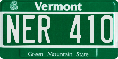 VT license plate NER410