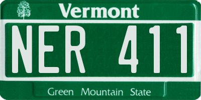 VT license plate NER411