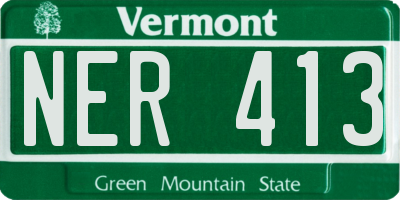 VT license plate NER413