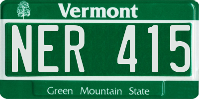 VT license plate NER415
