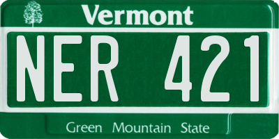 VT license plate NER421