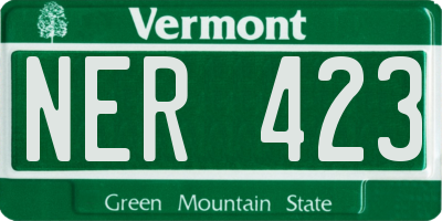 VT license plate NER423