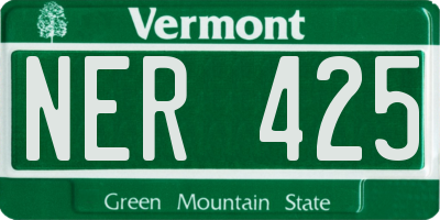 VT license plate NER425