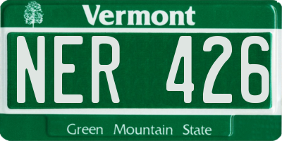 VT license plate NER426
