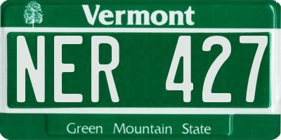 VT license plate NER427