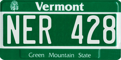 VT license plate NER428
