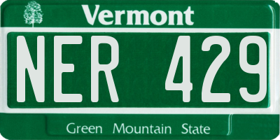 VT license plate NER429