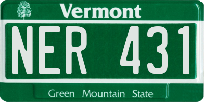 VT license plate NER431