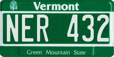 VT license plate NER432