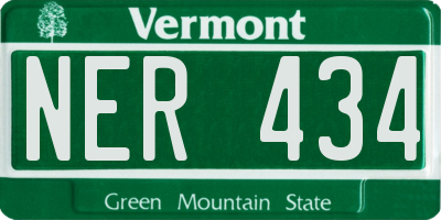 VT license plate NER434