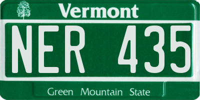 VT license plate NER435