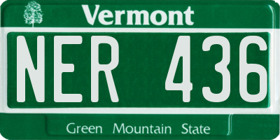VT license plate NER436