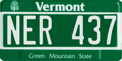 VT license plate NER437