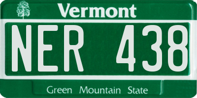 VT license plate NER438