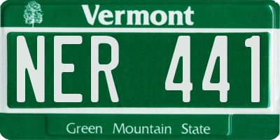 VT license plate NER441
