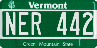 VT license plate NER442
