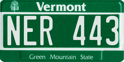 VT license plate NER443