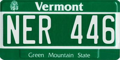 VT license plate NER446