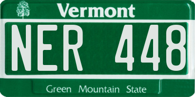 VT license plate NER448