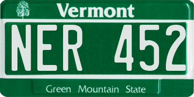 VT license plate NER452