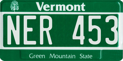 VT license plate NER453