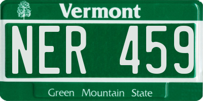 VT license plate NER459