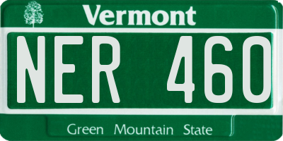 VT license plate NER460