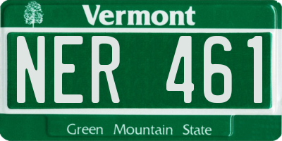 VT license plate NER461