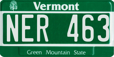 VT license plate NER463