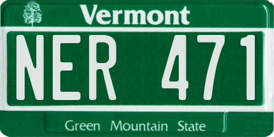 VT license plate NER471