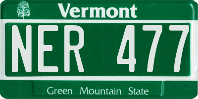 VT license plate NER477