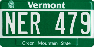 VT license plate NER479