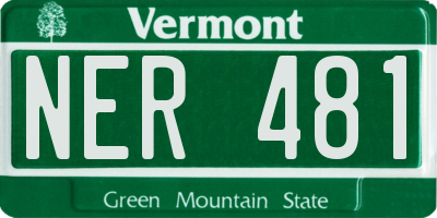 VT license plate NER481