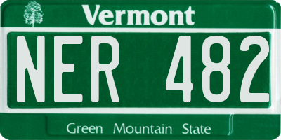VT license plate NER482