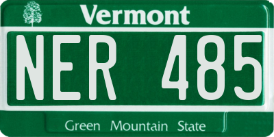 VT license plate NER485