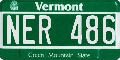 VT license plate NER486