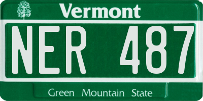 VT license plate NER487