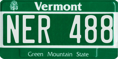VT license plate NER488